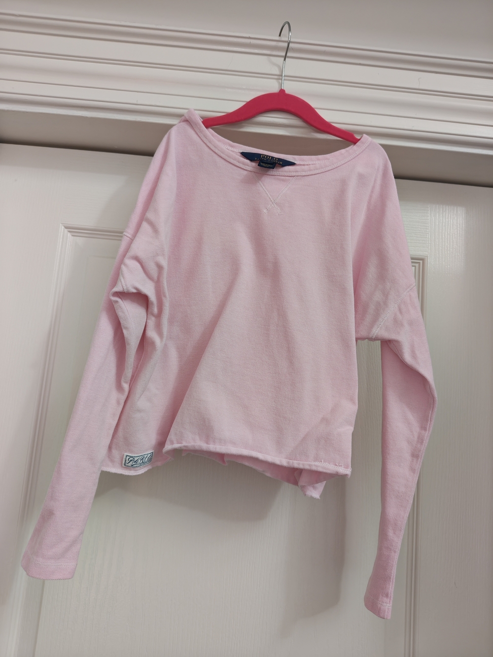 Polo by Ralph Lauren Girls' Light Pink Long Sleeve Crew